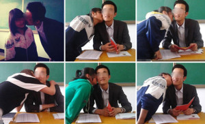 Kiss the teacher